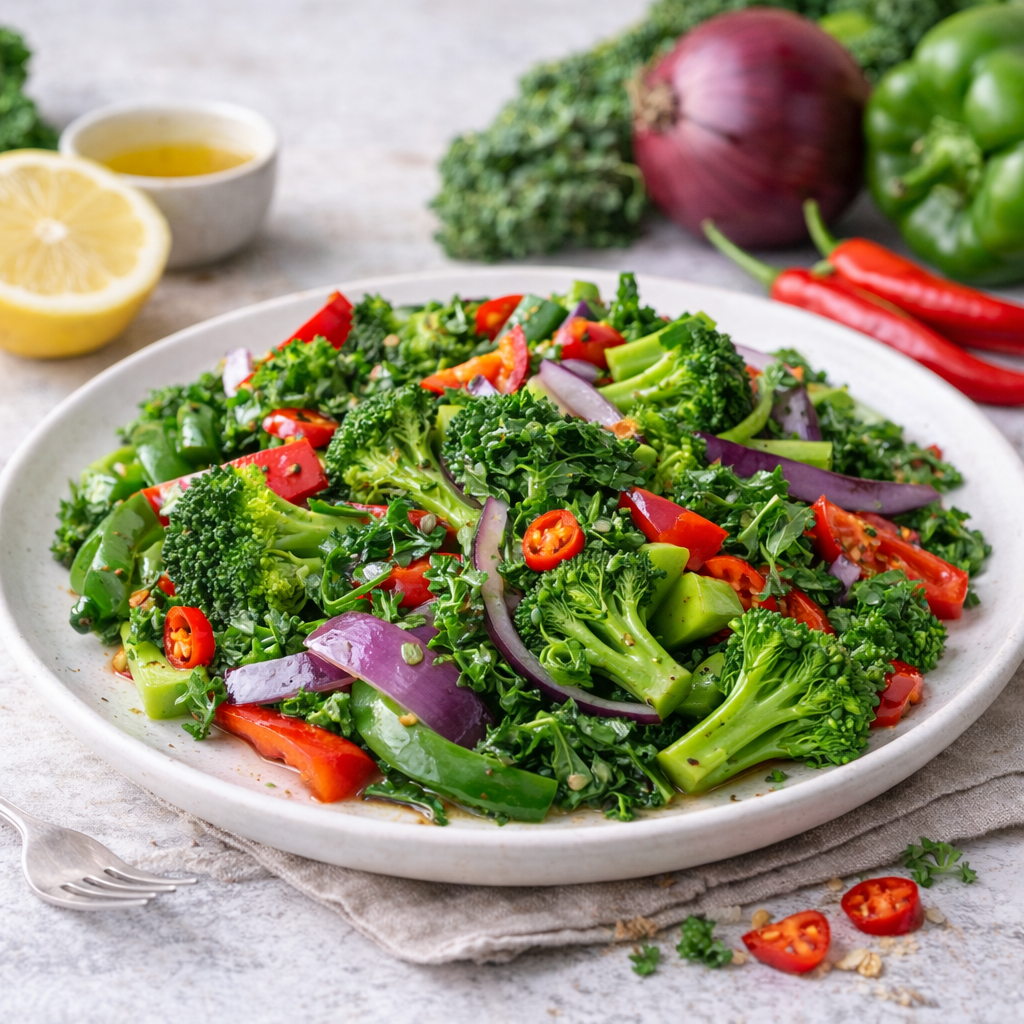 Zeleninové stir-fry s chili papričkami